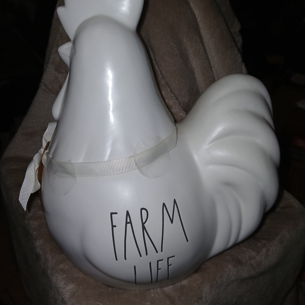 Rae Dunn Cream Farm Life Rooster